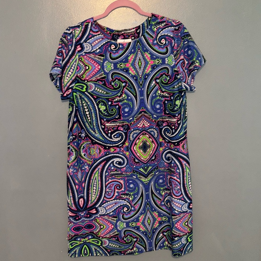Jude Connally Paisley Print Nylon Shirt Dress